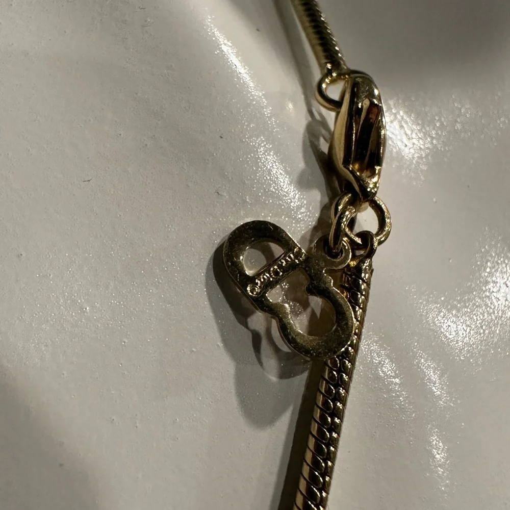 CHRISTIAN DIOR Vintage Crystal Gold plated necklace - Picture 8 of 10